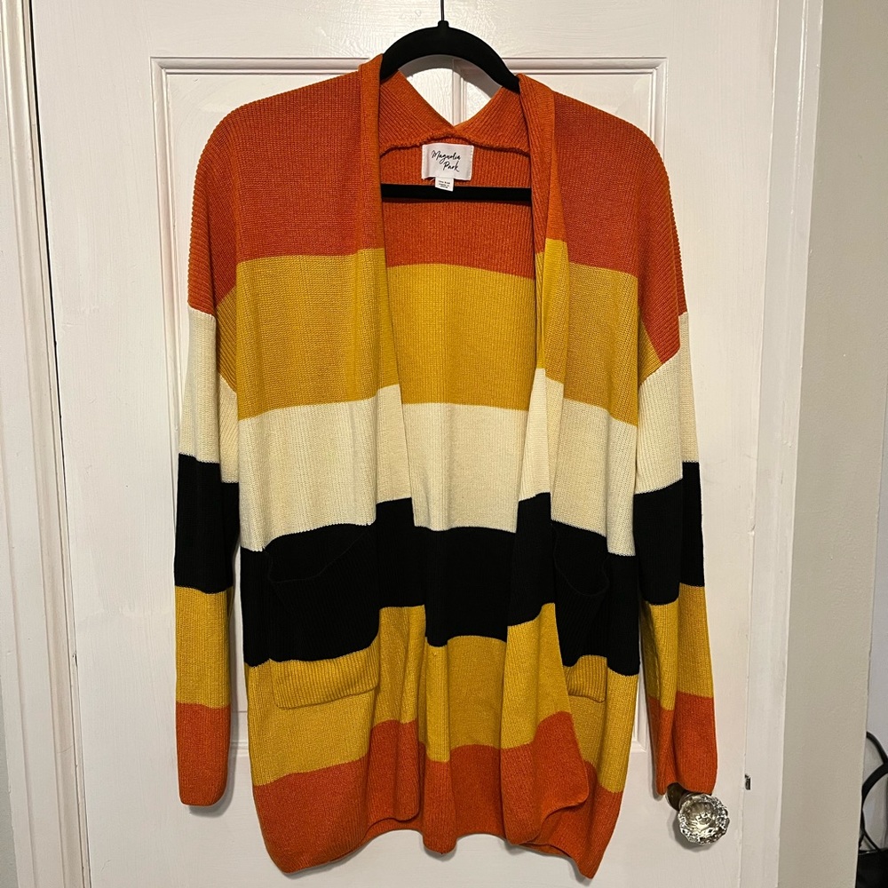 Unique vintage - HALLOWEEN cardigan - candy corn